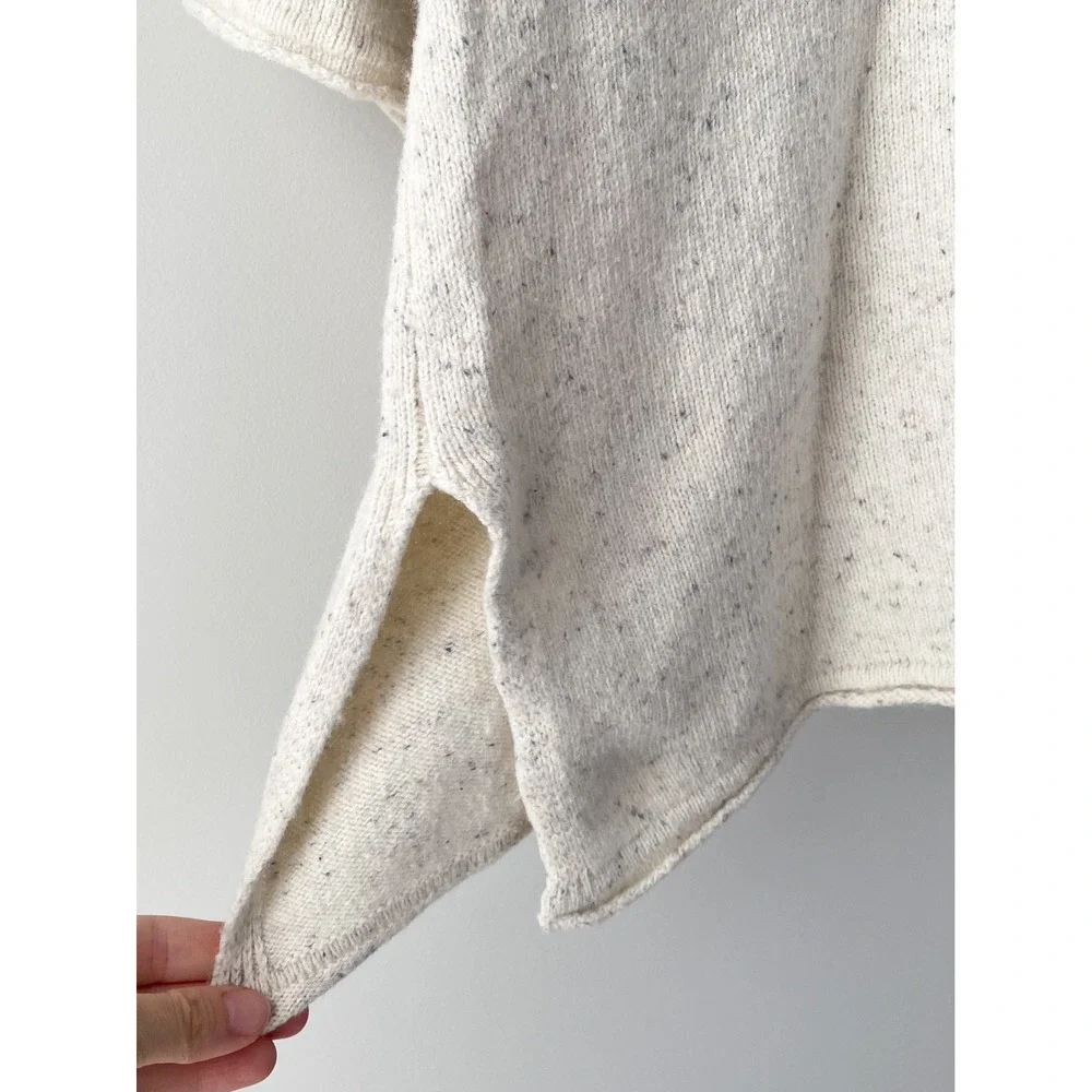 Pure J Jill Womens Wool Pullover L Ivory V Neck Knit Quiet Luxury Coastal - Picture 4 of 10